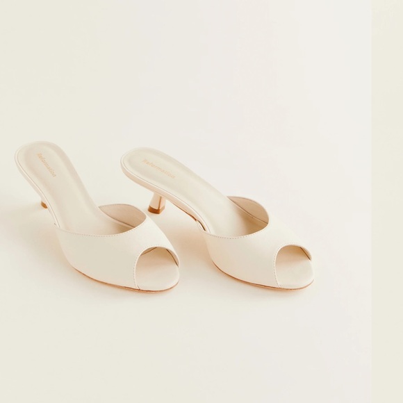 Reformation Winnie Peep Toe Heeled Mule - Picture 1 of 6